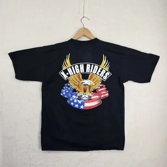 Vintage Motorcycle Biker K-High Riders Eagle Shirt Large All Sport USA Made - Picture 5 of 9